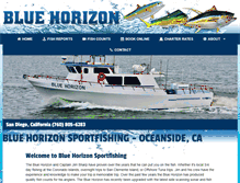 Tablet Screenshot of bluehorizonsportfishing.com